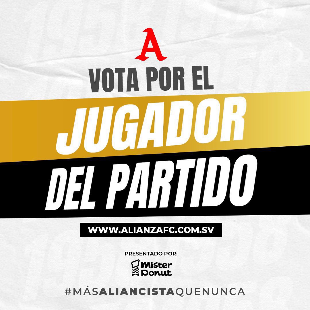 🗳️ Vota por el #JugadorDelPartido de la #Jornada20 

🔗: alianzafc.com.sv/jugador-del-pa… 

#AlianzaFC
