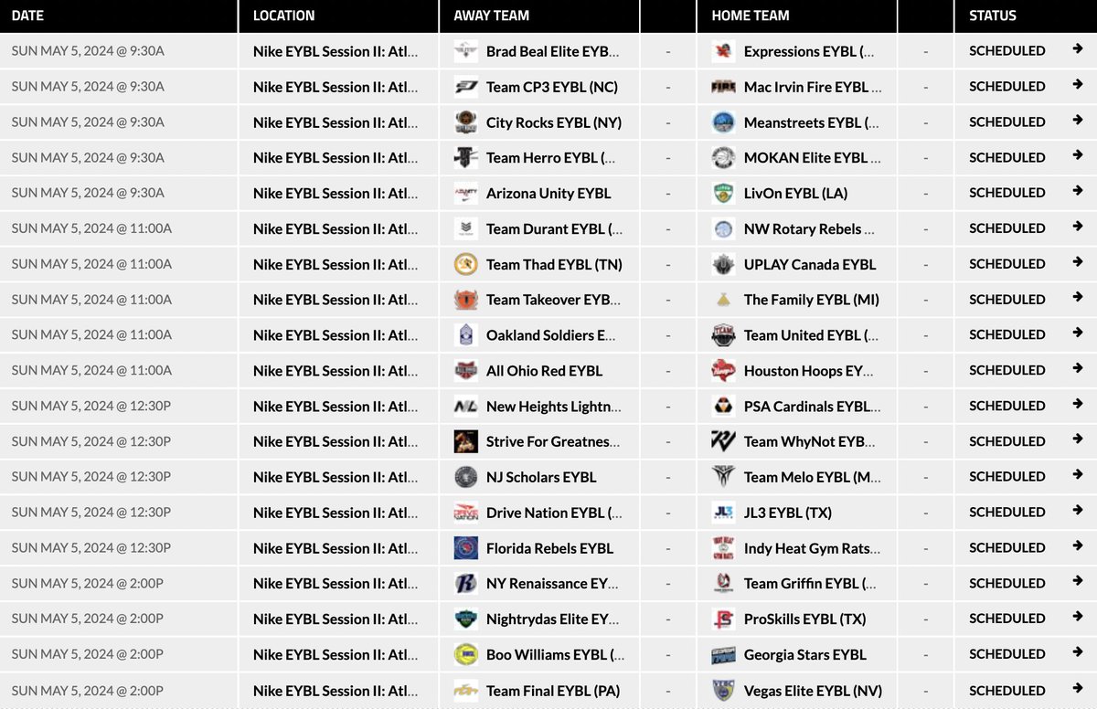Nike EYBL: Session II 17U Schedule 📝

Full schedule ⤵️
thecircuithoops.com/nikeeybl <a href="/NikeEYB/">EliteYouthBasketball</a>