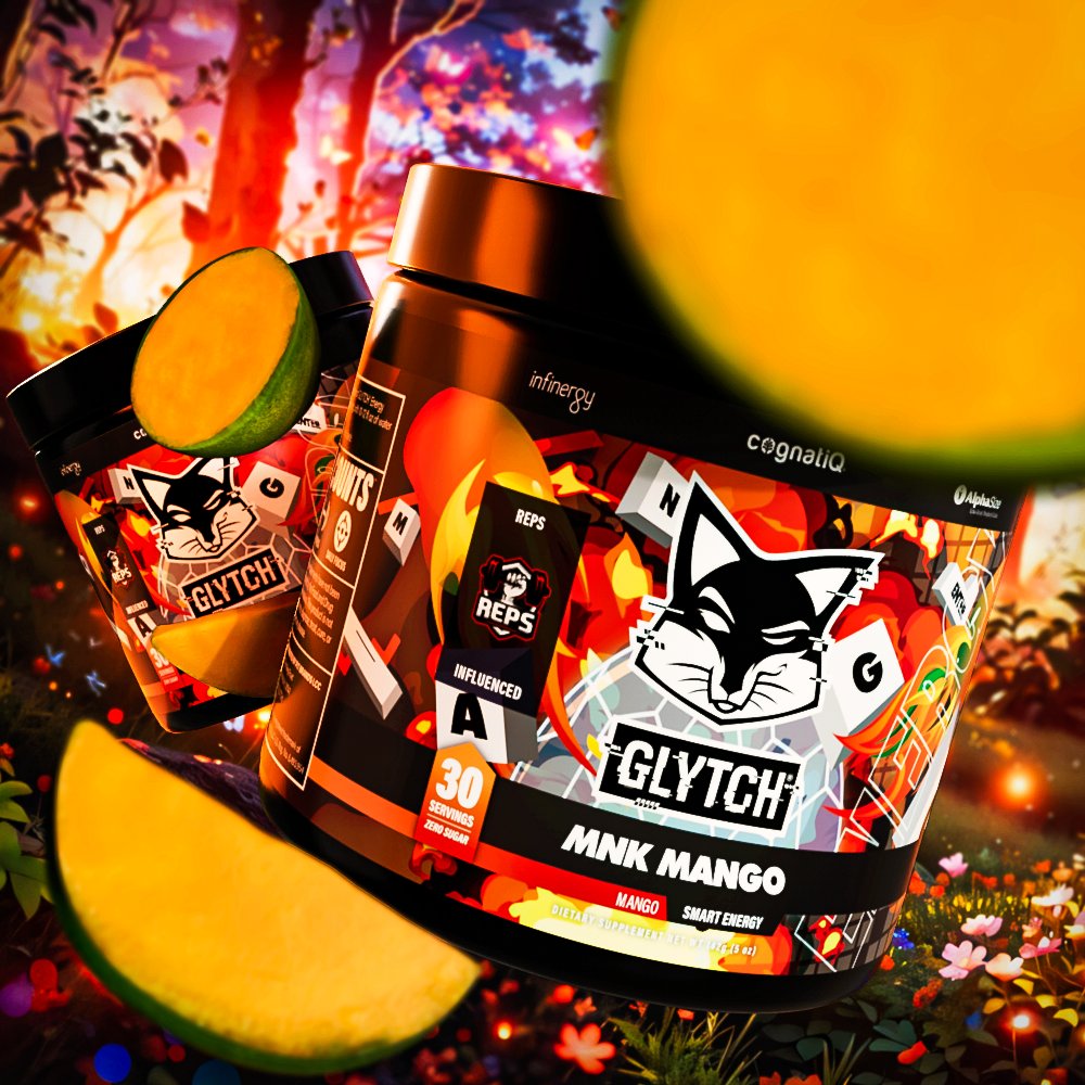 Inspired by @TSM_Reps, MnK Mango is ultimate power up to keep you energized and focused during the most intense gaming sessions! 💥 This is not your average energy drink, but a tropical mango pick-me-up that will have your taste buds wanting more!☀️ glytchenergy.com/energy/mnk-man…