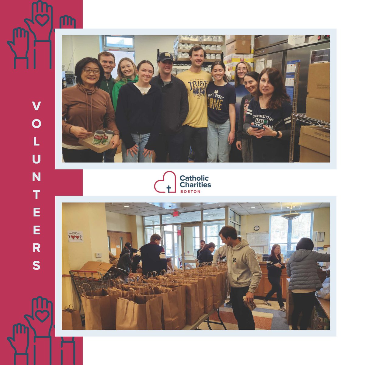 In honor of @NotreDame's 2024 Global Day of Service, volunteers from @NDAlumni convened at the Yawkey Center food pantry to fill several hundred bags with wholesome, shelf-stable goods. We are so thankful to have such wonderful people and organizations in our community!