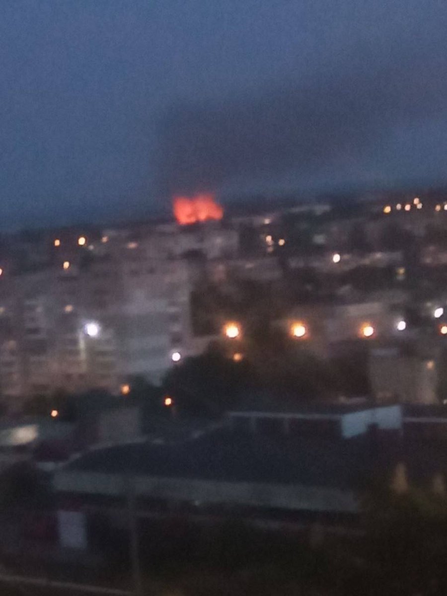 Explosion and fire in Russia-occupied city of Berdyansk, Zaporizhzhia Oblast of Ukraine. The reason is yet to become known,