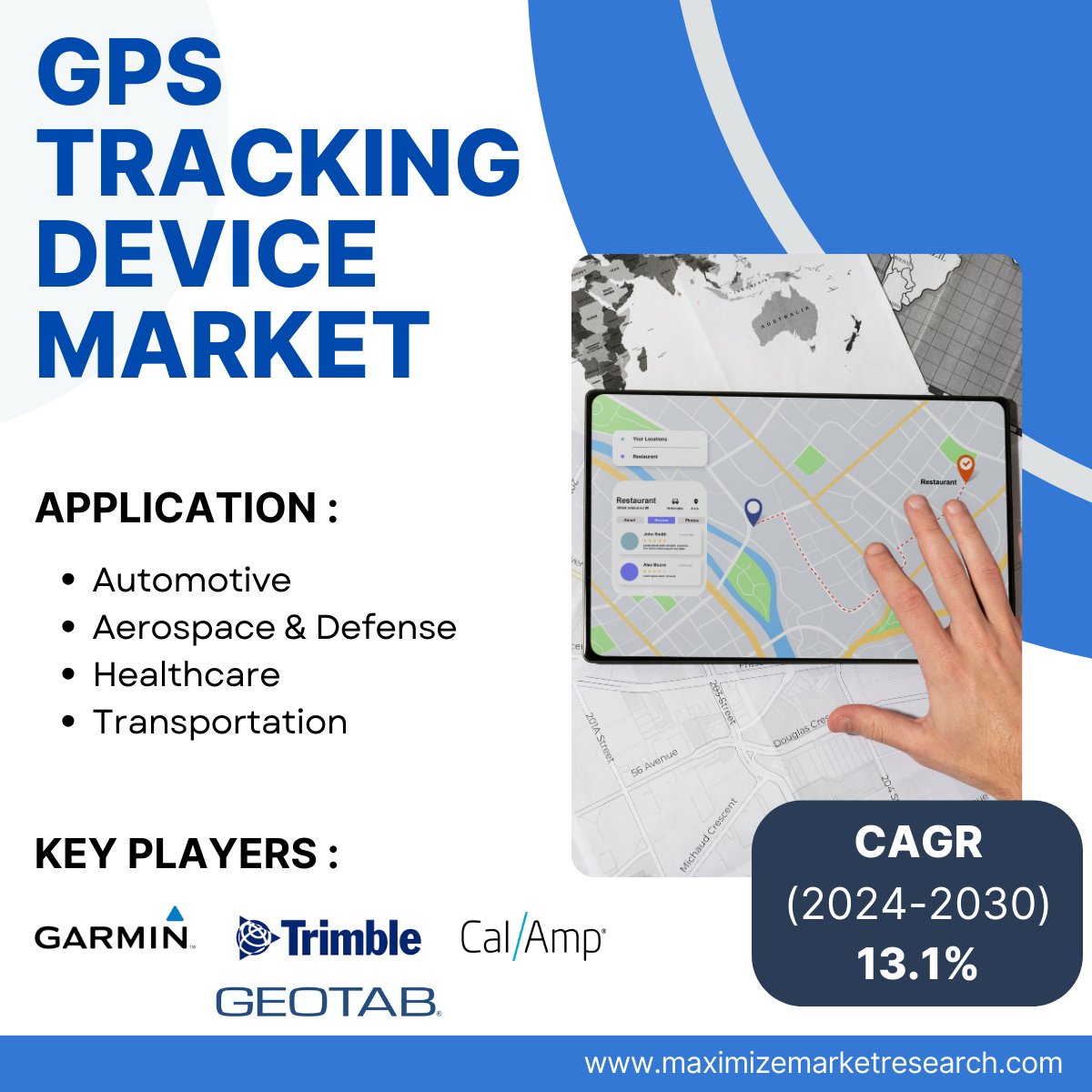 maximizemarketresearch.com/market-report/…

GPS Tracking Device Market Set to Reach USD 7.34 Billion by 2030! Explore the rise of location-based technology and its impact on industries worldwide. 

#maximizemarketresearch
#GPSTracking #LocationTechnology #MarketForecast #TechInnovation #FutureTrend