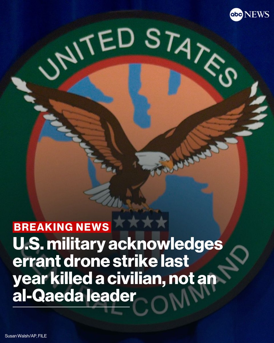 BREAKING: The U.S. military is acknowledging it mistakenly struck a civilian in a strike in Syria last year, not the al-Qaeda leader it was looking for. trib.al/PLslhLv