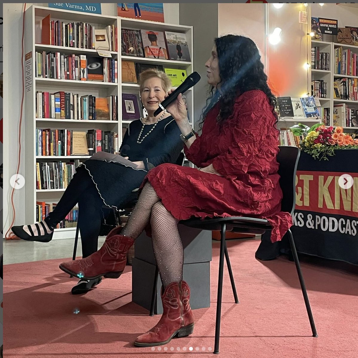 the fabulous @elinorlipman and I at @ptknitwear @AlgonquinBooks