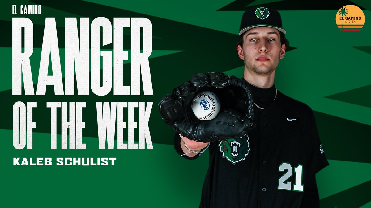 This weeks El Camino Ranger of the Week is Kaleb Schulist after pitching a complete game shutout against the Purdue Northwest Pride last weekend! The Rangers will be back in action tomorrow against the Saginaw Valley State Cardinals on the road! #RoadRangers #RangerIMPACT