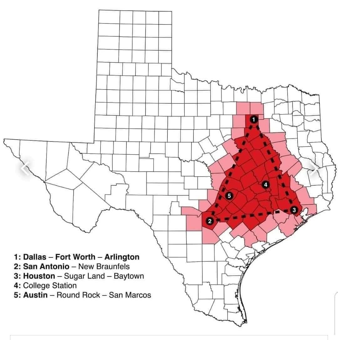 Just wow!!!😲 I can't believe this, Did you know??? 🇺🇸We all know the State of Texas is huge. Most don’t know about the TEX-A-PLEX. Do you? It will blow your mind!!!! 🐄🐄🐄 The triangular region framed in by the cities of Austin, Dallas–Fort Worth, Houston, and San Antonio is…