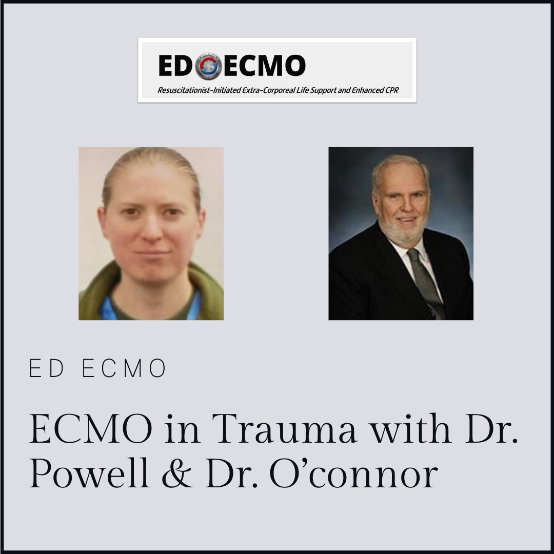 Does your hospital use ECMO for trauma patients?   Listen to Shock Trauma's approach with Jim O'Connor and Liz Powell.  edecmo.org/90-ecmo-in-tra……
@JonMarinaro
@SpaceForceMD
@ZackShinar
@ELSOeducation
@FOAMecmo