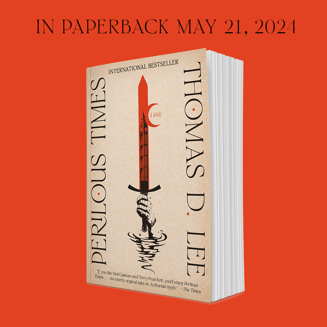 PERILOUS TIMES by Thomas D. Lee is the slyly funny contemporary take on Arthurian legend. An immortal Knight of the Round Table faces his greatest challenge yet—saving the politically polarized, rapidly warming world from itself. Out in paperback on May 21 penguinrandomhouse.com/books/706941/p…