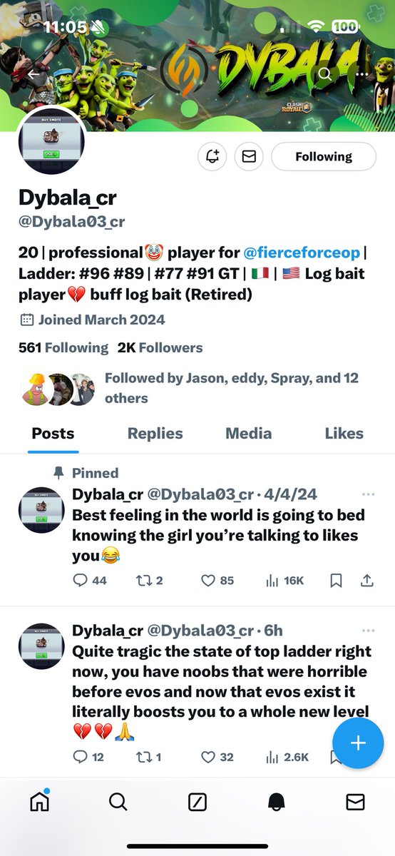 @Dybala03_cr @Jason_cr4 @RyIey42 @Rolz2001 @Ian77cr1 @nccc_cr @icebow112 @darrien240 @Noobi_CR Just for that 😉