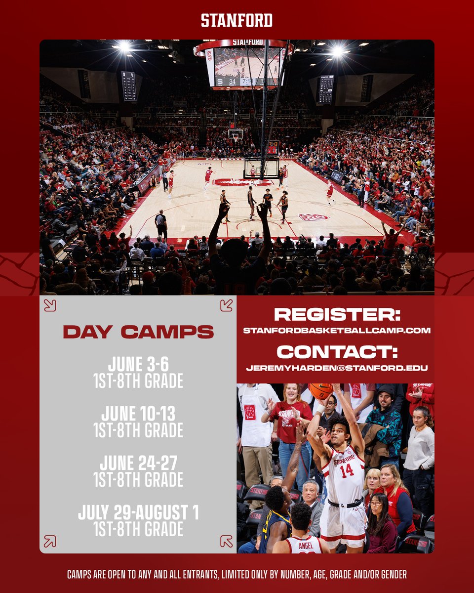 Camp Season 👀 ‼️ Join us this summer: stanfordbasketballcamp.com #GoStanford