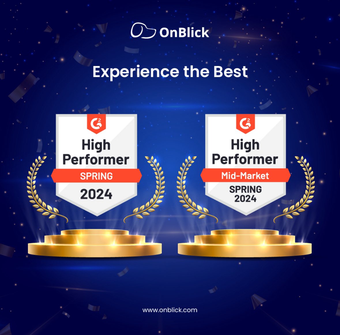 Exciting news! OnBlick has been named a High Performer in the HR compliance category by G2  in their Spring Awards.
 
OnBlick is grateful to its dedicated team and valued users for making this achievement possible.

#onblick #g2 #highperformer #midmarket #spring #hr #hrcompliance