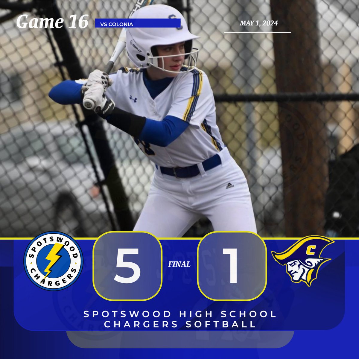 Ava Mormile allowed a run on one hit, walked four and struck out 11, and Juliana Ziegler went 3-for-3 with an RBI and Spotswood moved to 14-2. Mormile, Isabella Vitale and Hanna Brown had two hits and an RBI for the Chargers. highschoolsports.nj.com/game/936843