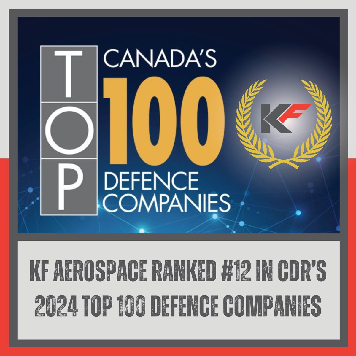 We're honoured to be named #12 on CDR’s Top 100 Defence Companies list for 2024! Congratulations to our dedicated team of experts who strive for excellence in supporting Canada’s brave armed servicemembers.