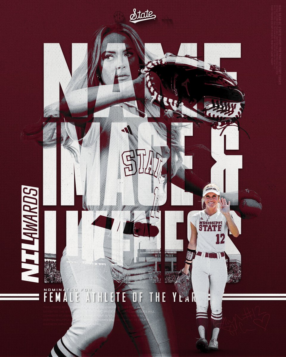 Building her brand 💵 @brylie_12 has been chosen as 1⃣ of 8⃣ finalists for Female Athlete of the Year at the Influencer NIL Summit's NIL Awards 👏👏 📰 hailst.at/4a7HvRc #HailState🐶
