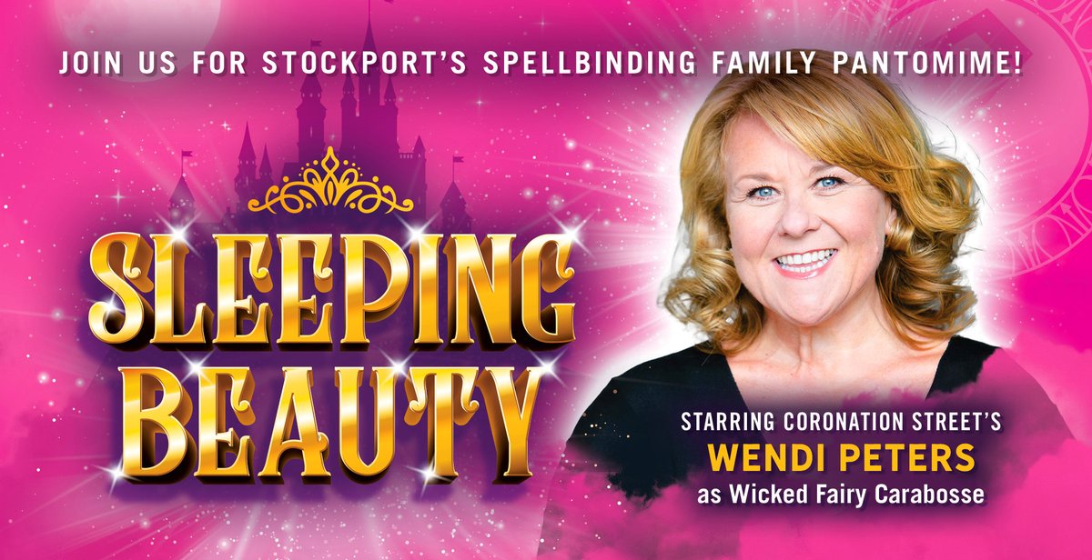 WENDI PETERS CONFIRMED TO STAR IN PLAZA PANTOMIME SLEEPING BEAUTY TV favourite WENDI PETERS will be starring as Carabosse the Wicked Fairy in this year’s Spellbinding Family Panto SLEEPING BEAUTY at The PLAZA from FRI 6TH DEC until SUN 5TH JAN. BOOK NOW!- stockportplaza.co.uk/whats-on/sleep…