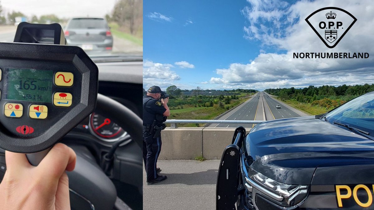 Within 20 minutes, #NthldOPP stopped two separate drivers for speed on #Hwy401 EB. 23-year-old was charged with stunt driving at 165 km/hr. 59-year-old driving at 149 km/hr was stopped and arrested for #ImpairedDriving.  Vehicles impounded and licences suspended. ^jc