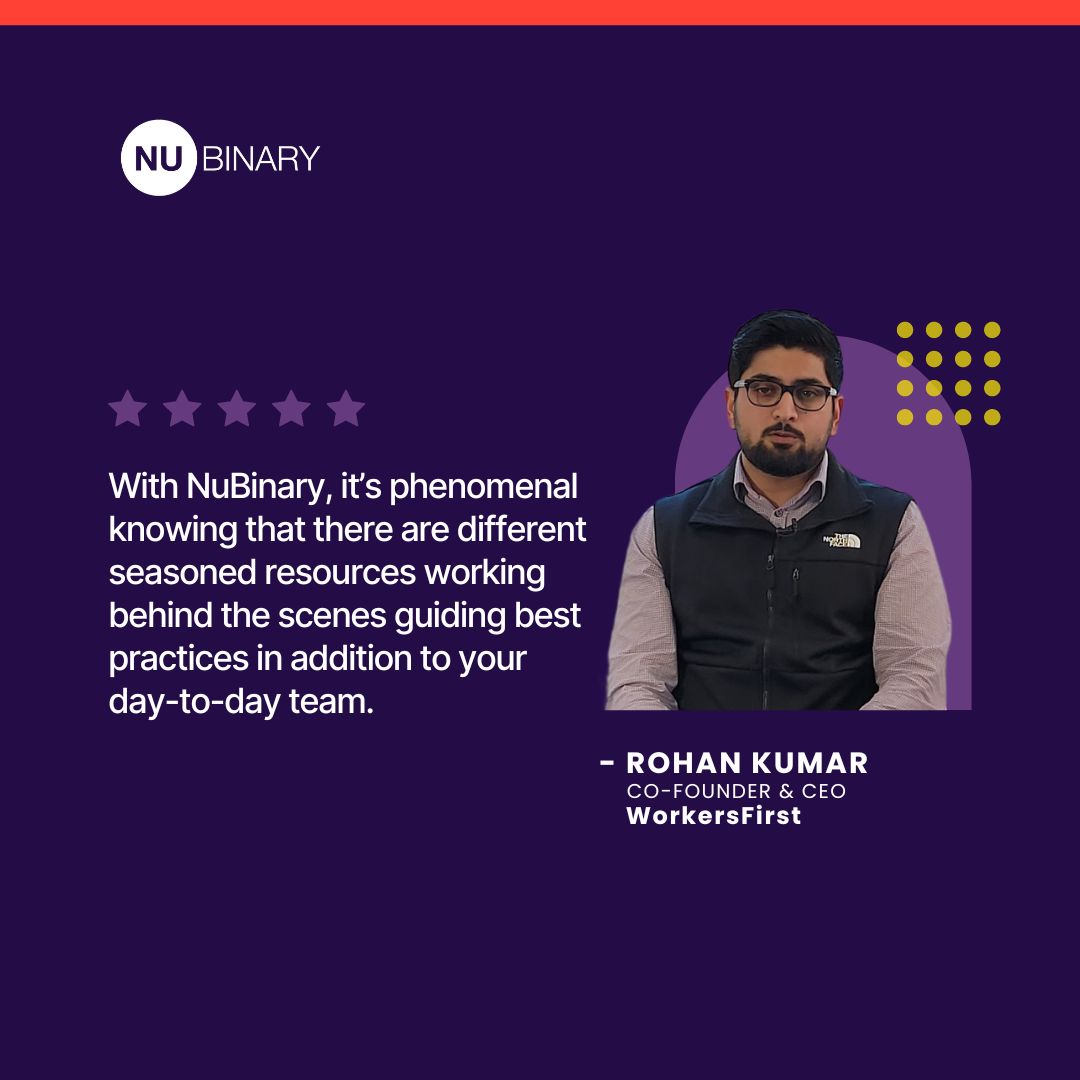 We’re deeply grateful for the kind words from our clients! 
Thank you, Rohan Kumar, Co-founder &amp; CEO at WorkersFirst Healthcare for your amazing testimonial.
Stay tuned for our upcoming video series where we’ll share inspiring stories from our clients!
 #ClientLove