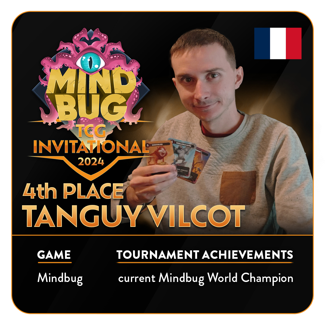 Mindbug (@mindbug_me) on Twitter photo The TCG Invitational 2024 was a smashing success
Gz to <a href="/Educatedcollins/">Educated Collins</a> who showed his new Mindbug prowess by winning this special tournament!
Kudos to <a href="/PeteIngram_MTG/">Pete Ingram</a> , <a href="/PetitBOTv1/">Petit BOT</a>, and Tanguy who made it into the Top 4.
Check out the full event video: youtube.com/watch?v=Xkb7Vc… The TCG Invitational 2024 was a smashing success
Gz to <a href="/Educatedcollins/">Educated Collins</a> who showed his new Mindbug prowess by winning this special tournament!
Kudos to <a href="/PeteIngram_MTG/">Pete Ingram</a> , <a href="/PetitBOTv1/">Petit BOT</a>, and Tanguy who made it into the Top 4.
Check out the full event video: youtube.com/watch?v=Xkb7Vc…