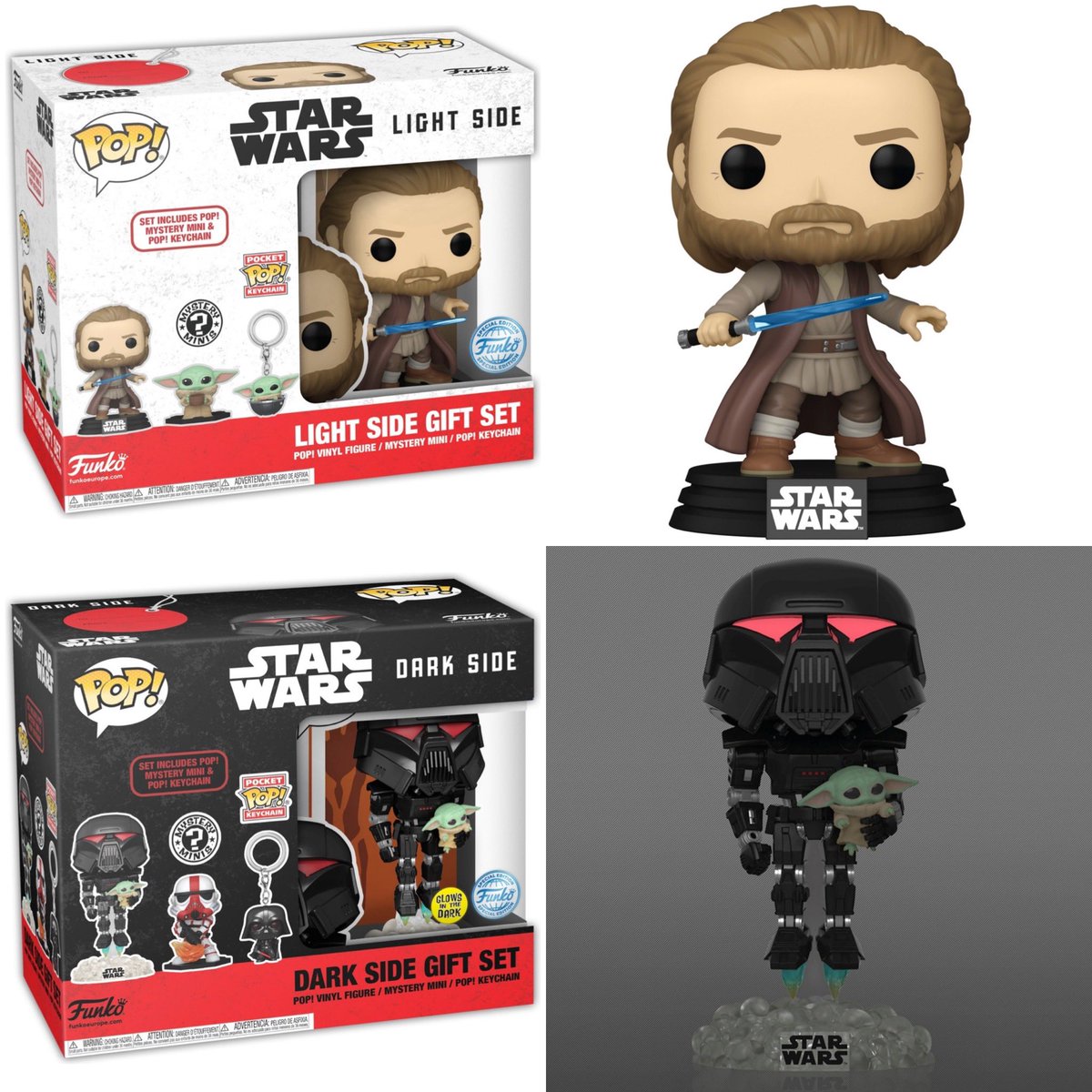 First look at Star Wars Light Side & Dark Side Funko Gift Sets! These are repackaged items. Spotted on Smyths Toys. . #StarWars #Funko #FunkoPop #FunkoPopVinyl #Pop #PopVinyl #Collectibles #Collectible #FunkoCollector #FunkoPops #Collector #Toy #Toys #DisTrackers