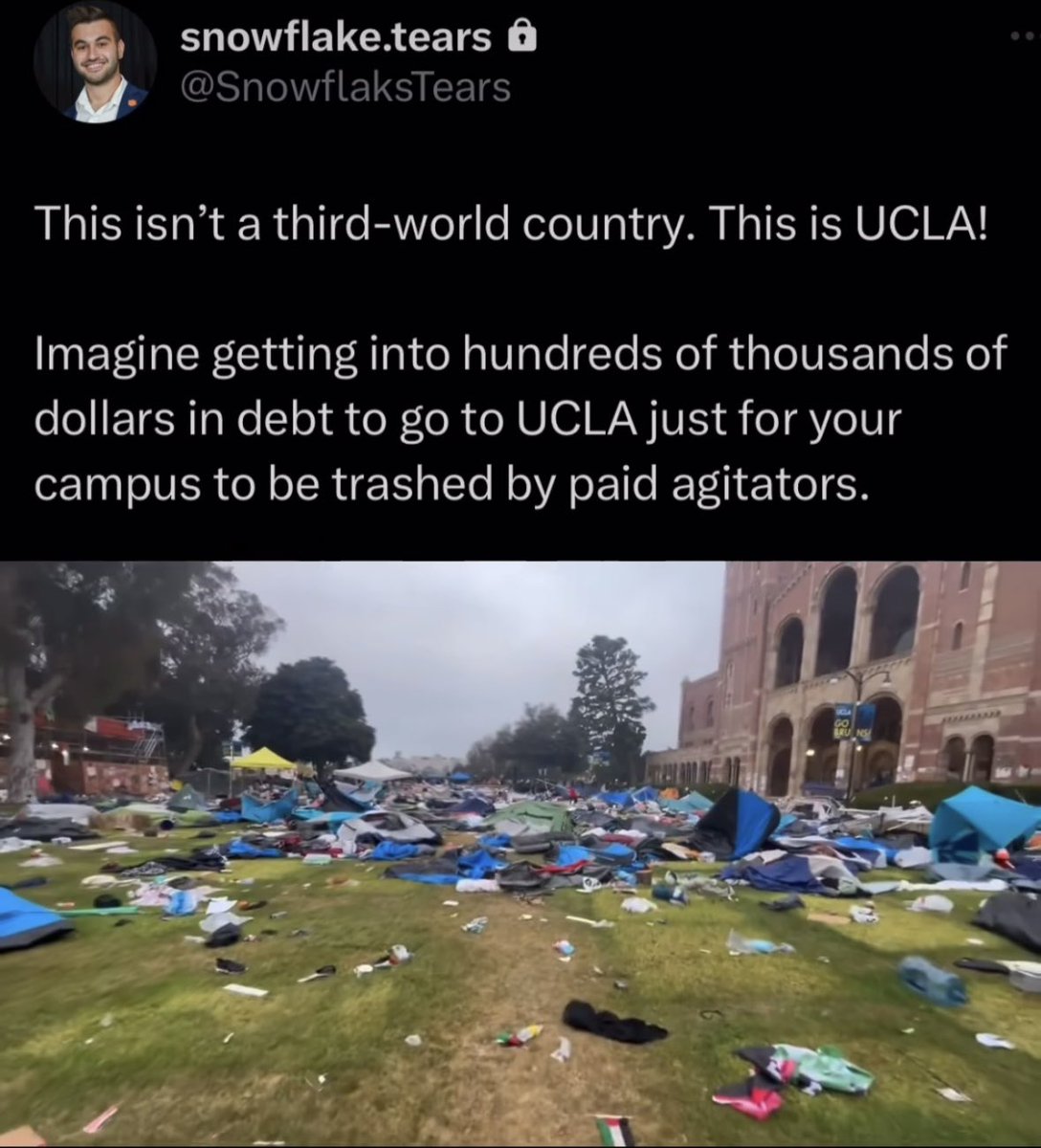 So, @POTUS will our tax dollars be going to pay off the student loans of the scholars that did this to UCLA? 🧐

⬇️⬇️⬇️⬇️⬇️⬇️⬇️⬇️⬇️⬇️⬇️