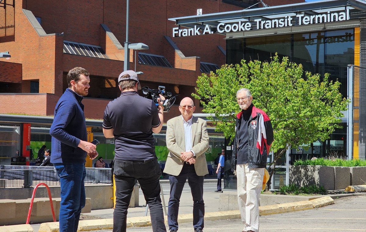 Shooting another segment of @TerryCookeHCF farewell episode of Vital Signs. Grateful to Larry Paikin for joining us to talk about family legacies and community service. #HamOnt