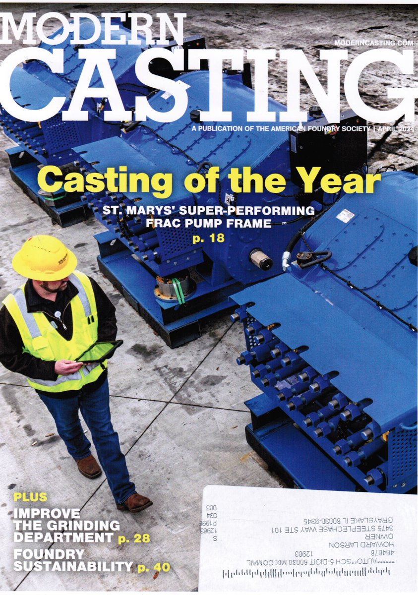 Trade Magazine of the day is:
Modern Casting
I read 1 Trade Magazine a day. That is whey you want us for your marketing.
#ModernCasting #AssemblyShowSouth #AutomateShow #Design-2-Part #WireProcessingExpo