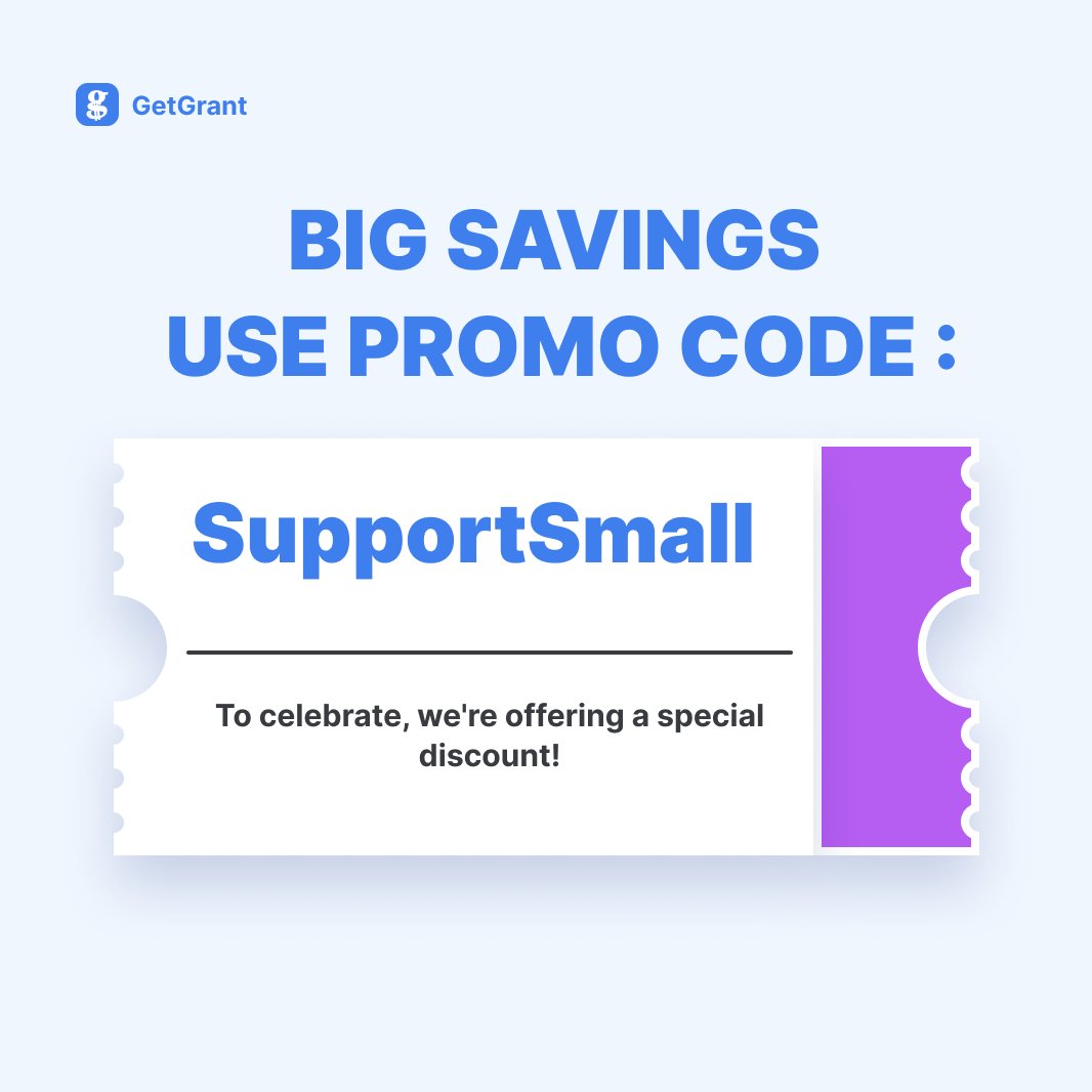 To celebrate, we're offering a special discount! Use the promo code SupportSmall to access our services for just $150 for the entire year—down from $500! 🎈

👉 Sign up today and let's make your business goals a reality!

#SmallBusinessSupport #GrantFunding  #GetGrantAI