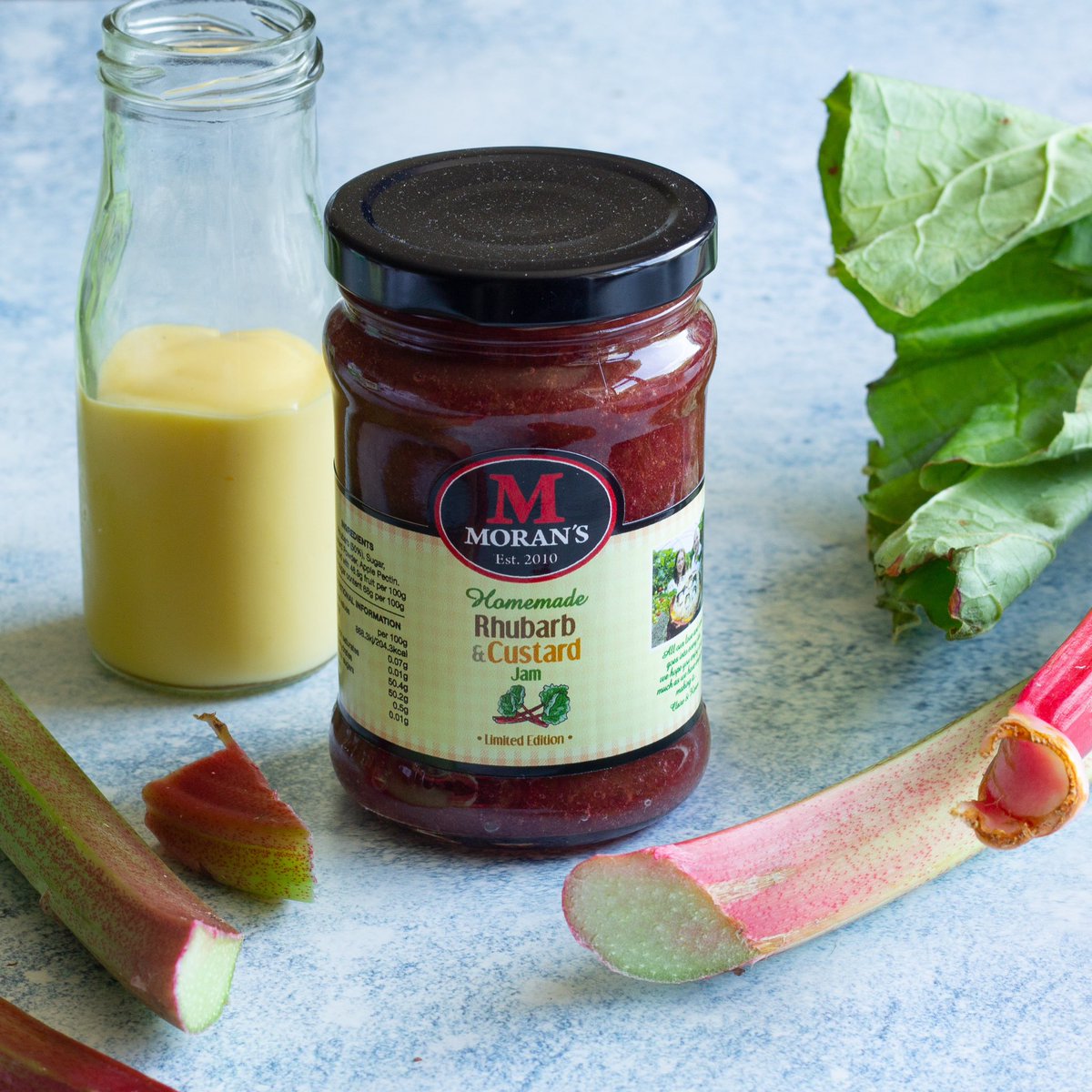 With Rhubarb at its best right now , why not try something a little different Rhubarb & custard jam is back ! moransmegajam.ie @createdincavan #jam #rhubarb #custard