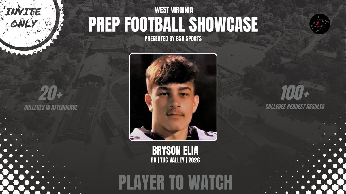 2024 WV Prep Football Showcase Player to Watch:

Bryson Elia
RB | Tug Valley
(Invite Only - Top WV Players)

#wvprepfb