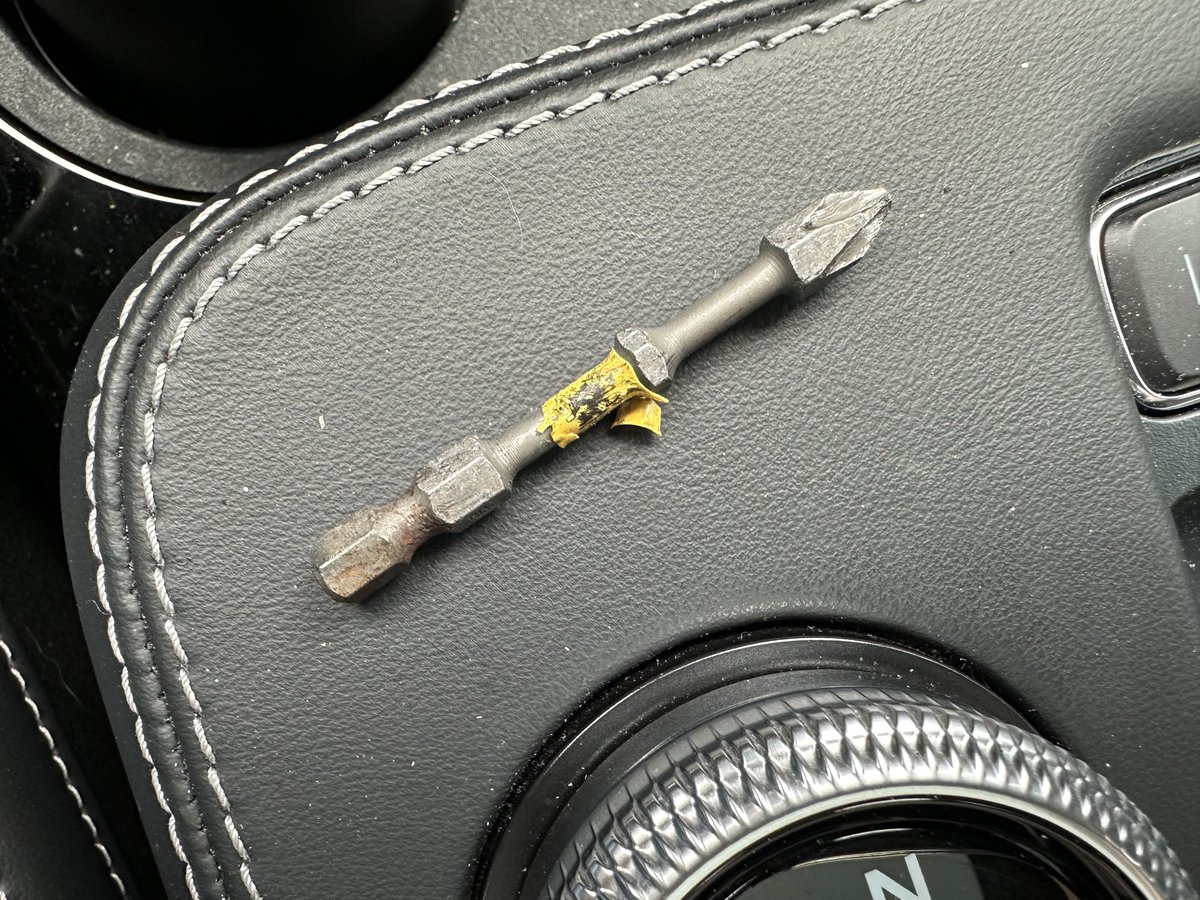 Well that’s a first. My tire picked up a drill bit 😱😳🤯