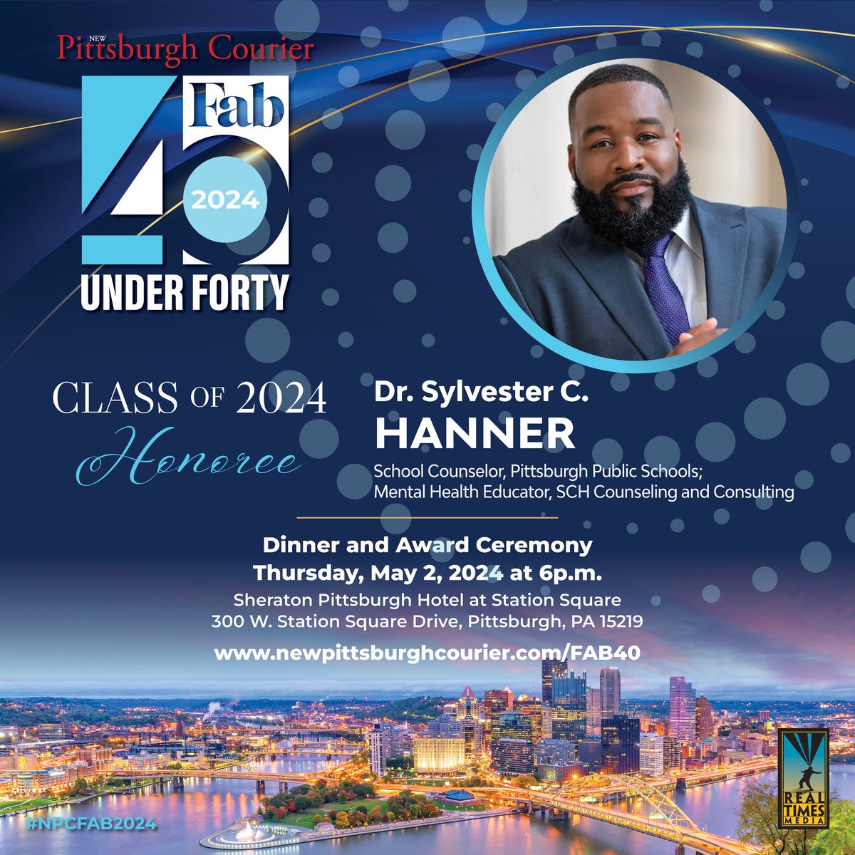 🎉 Congratulations to Dr. Sylvester Hanner for being named one of the Pittsburgh Couriers' Fab 40 Under 40! Your dedication and leadership are inspiring. We're proud to have you as part of our PPS family! #PPSProud #WeArePPS