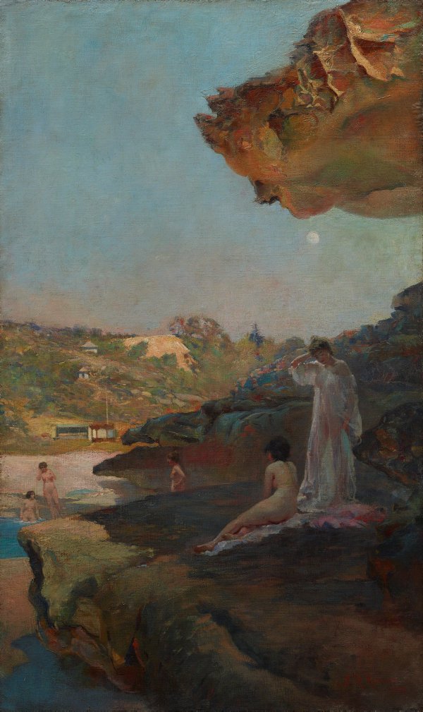 Julian Ashton Tamarama Beach, forty years ago, a summer morning 1899