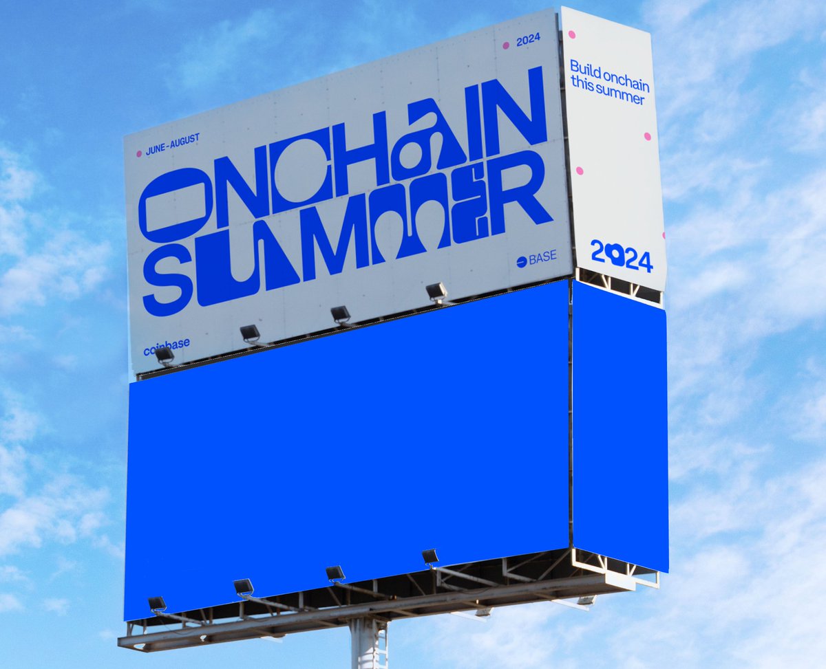 New based meme format unlocked.   

What would you put under the #OnchainSummer Billboard?