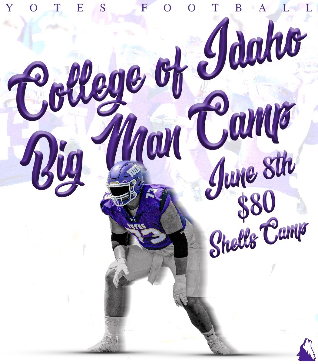 OL/DL Guys! Join the Yotes on June 8th for our Big Man Camp!
$80 Shells Camp on Symms Field
Let's get to work!
secure.touchnet.net/C22513_ustores…