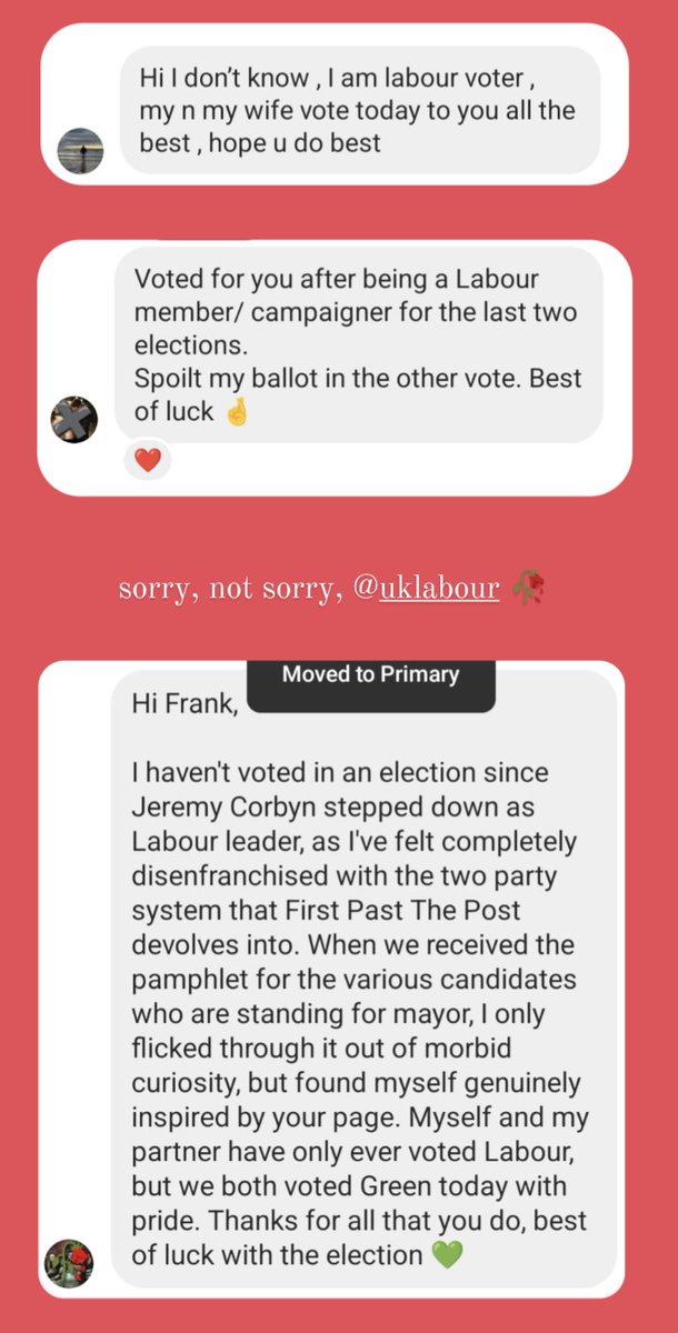 Sorry, not sorry @UKLabour 🥀 Polling shows your 2019 voters are backing my campaign whilst your candidate gains previous Tory votes 🌱 Do better! 💚 #Elections2024 #FrankForMayor #EastMidlandsMayor