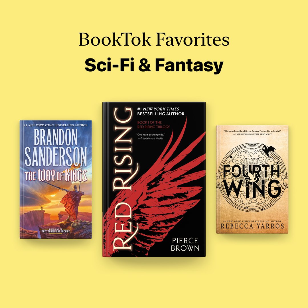 These are the #BookTok titles that have us up reading until 2am even though we know we have work the next day. 😵‍💫 Explore some of the sci-fi & fantasy favorites here: apple.co/BookTokSciFi