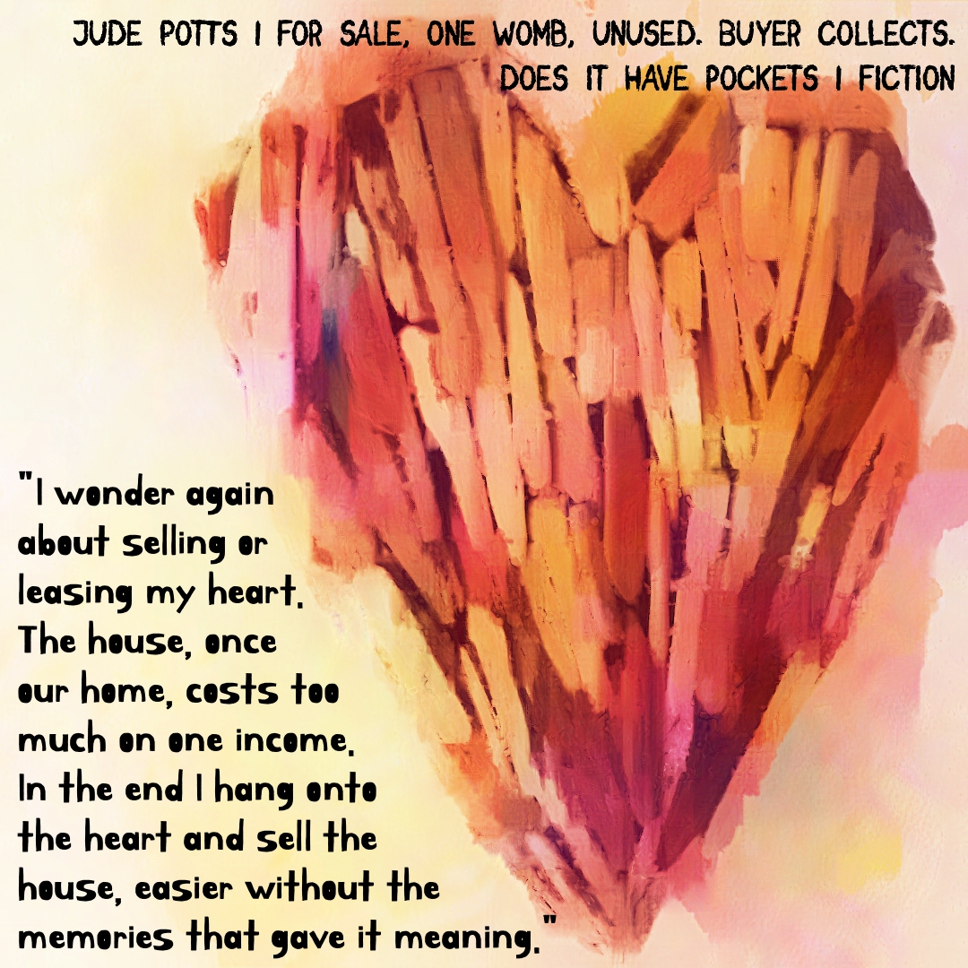 Incredibly special flash this month from @judepickledplum Heavy, aching, poetic, with just a smidge of hope: doesithavepockets.com/fiction/jude-p… #fiction #firstpocketsversary Art @DIHPocketsART