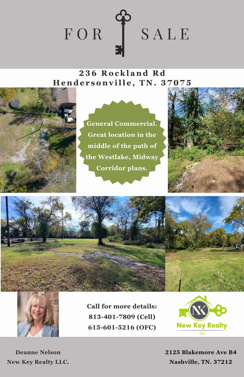 General Commercial Listing for Sale. 
#NewKeyRealtyLLC
#commercialrealestate 
#Hendersonville
#Tennessee
Contact Us below.