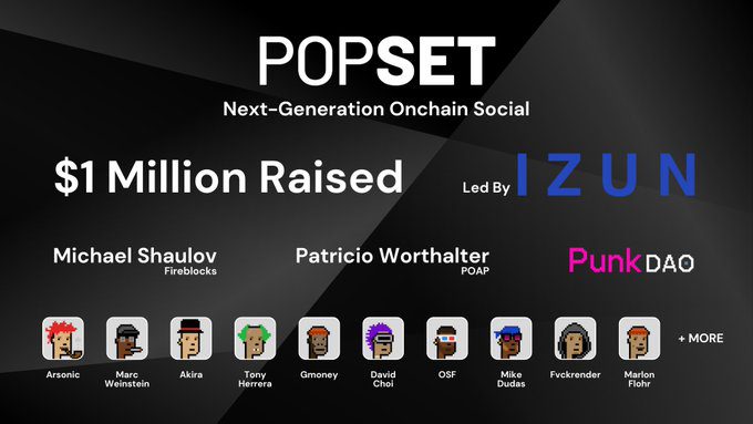 🔥Popset Leads the Charge in Onchain Social Networking with $1M Pre-Seed Funding 🔥 Learn More 👇 nftculture.com/nft-news/popse… #NFTCulture #NFTNews