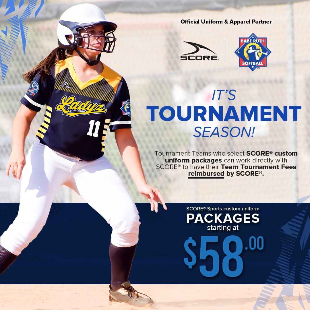 Step on the diamond with confidence & style in our custom softball uniforms! @BabeRuthSB 🥎👋🏼