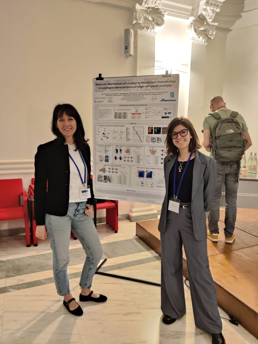 Happy to present our #spatialomics 🔍🗺️work on #esophageal cancer <a href="/EACRnews/">EACR</a> Genomics multiOmics and computational biology meeting!  Great program, inspiring talks and good friends! GiuliaLopatrielllo GiuseppinaArbore <a href="/OSanraffaele/">Ospedale SanRaffaele</a> <a href="/COSRLab/">COSR Lab</a> #cosmx