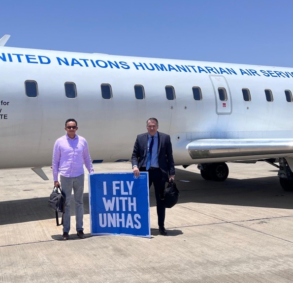 On this #ThankYouThursday, @SwissEnvoyHoA soars with UNHAS btwn Nairobi & Port Sudan

@WFP_UNHAS in #Sudan runs an airbridge helping aid workers & partners reach #PortSudan from Nairobi/Amman

Amid the #SudanCrisis, we've transported over 2k passengers this year alone!

#UNHAS20
