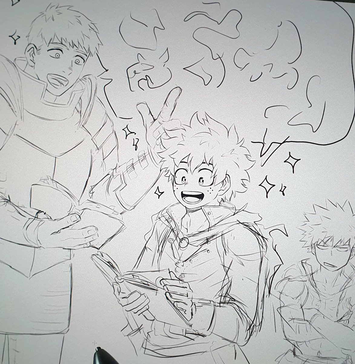 WIP. I can't resist to drawing this crossover 😆💥⚔️🥦🥘 coming soon 👀 Dungeon Meshi + BkDk 