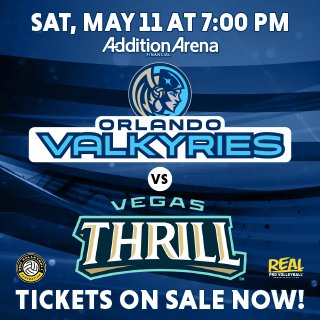 🏐 Dive into the excitement this Thursday & Saturday as the Orlando Valkyries serve up a thrilling finale to their season at the Addition Financial Arena! 🎉 Don't miss your chance to witness as they battle it out for victory! 🌟 Grab your tickets now