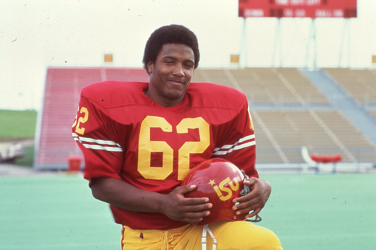 Defensive lineman Kenny Neil racked up 230 tackles and 18.0 TFL in his outstanding Cyclone career (1977-80). Neil played four seasons in the NFL (1981-83, 1987) and one season in the USFL for the Portland Breakers (1985). #TBT #CyclONEnation