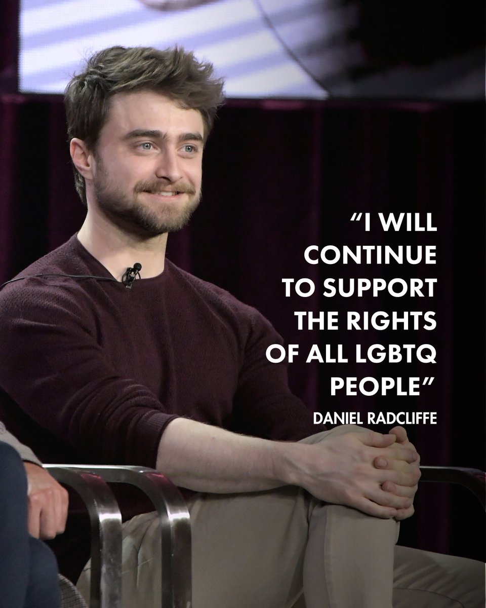 In a recent interview, Daniel Radcliffe talked about his support for the LGBTQ community and responded to recent comments made by author J.K. Rowling. Read more: variety.com/2024/film/glob…