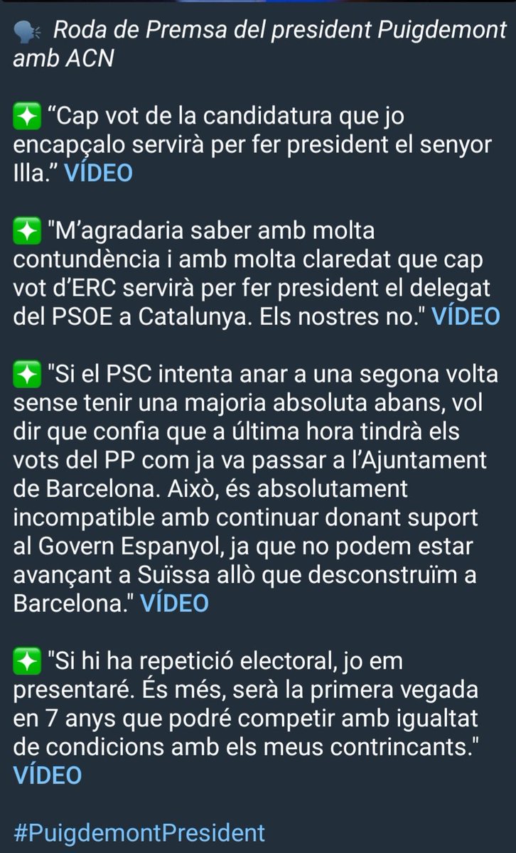 Avui el President @KRLS ha deixat ben clar que farà amb el meu vot. Som-hi ! #PreparemNos #republicacatalana