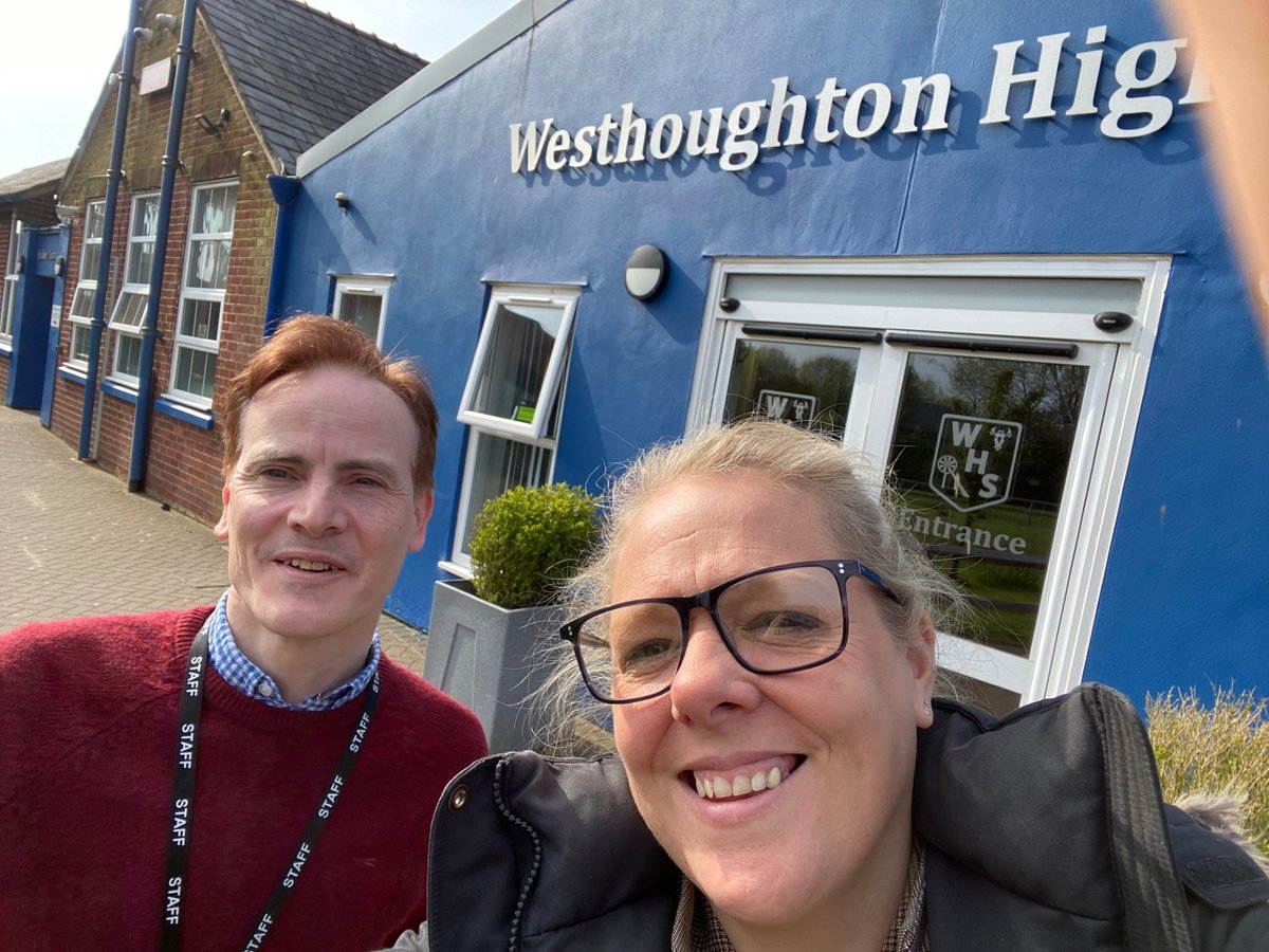 Mr Lord and Mrs Yorke-Robinson visited Westhoughton High School today. Seeing how others work always gives us new ideas!