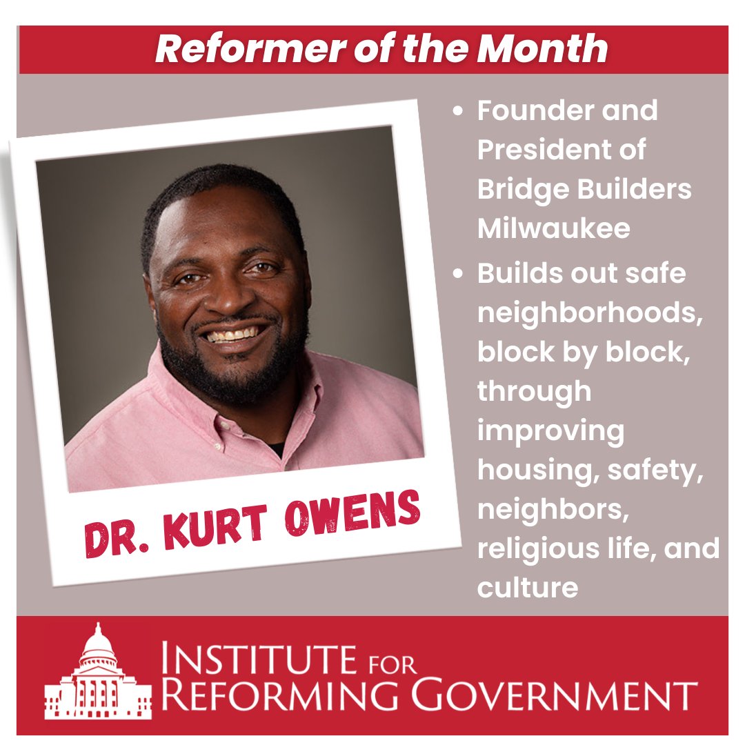 DO YOU KNOW: Dr. Kurt Owens? Read about the great work he does in Milwaukee here: reforminggovernment.org/reformer-of-th…