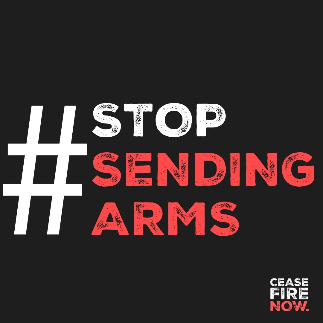TODAY is the Global Day of Action to #StopSendingArms. Arms sales and transfers to Israel MUST STOP and steps towards an immediate sustained ceasefire must begin. End the human suffering in #Gaza now